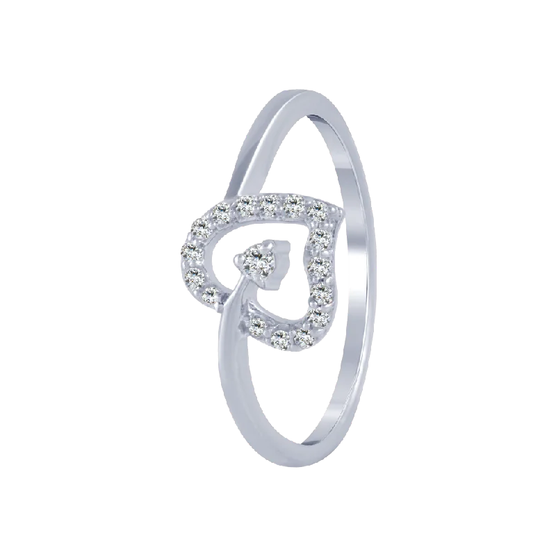 18KT (750) White Gold And Diamond Ring For Women