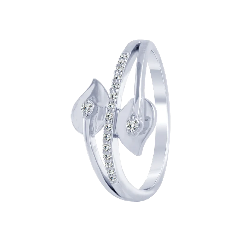 18KT (750) White Gold And Diamond Ring For Women