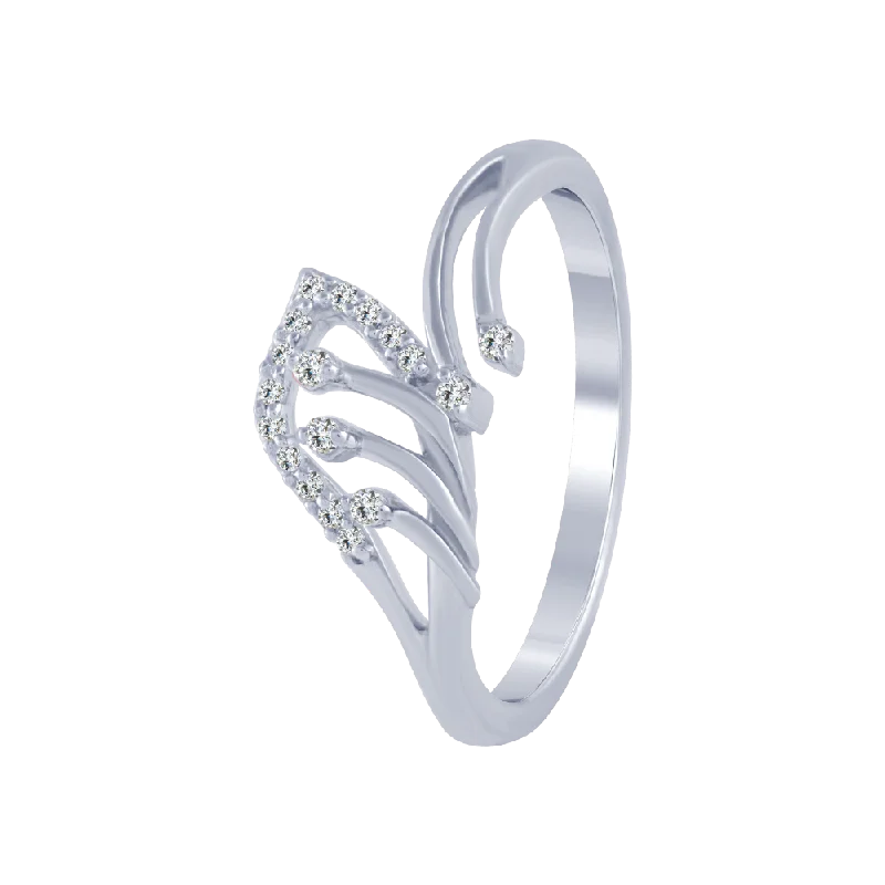 18KT (750) White Gold And Diamond Ring For Women