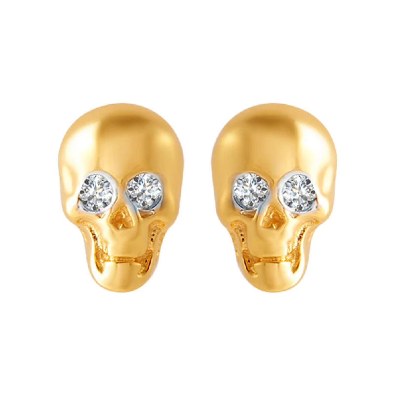 18KT (750) Yellow Gold And Diamond Clip-on Earrings For Women