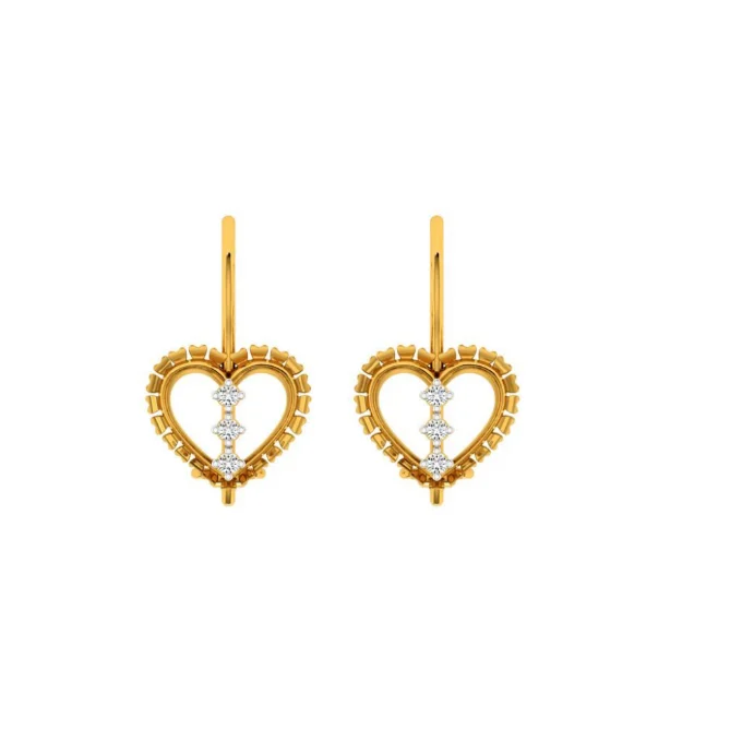 18KT (750) Yellow Gold And Diamond Earring For Women