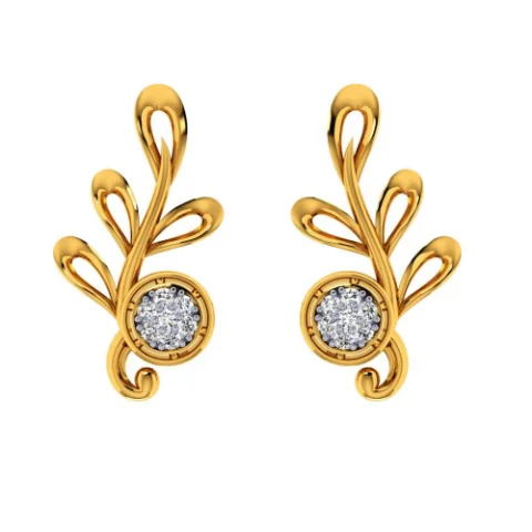 18KT (750) Yellow Gold And Diamond Earring For Women