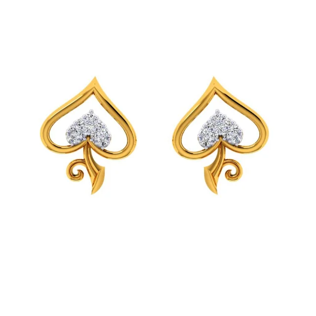 18KT (750) Yellow Gold And Diamond Earring For Women