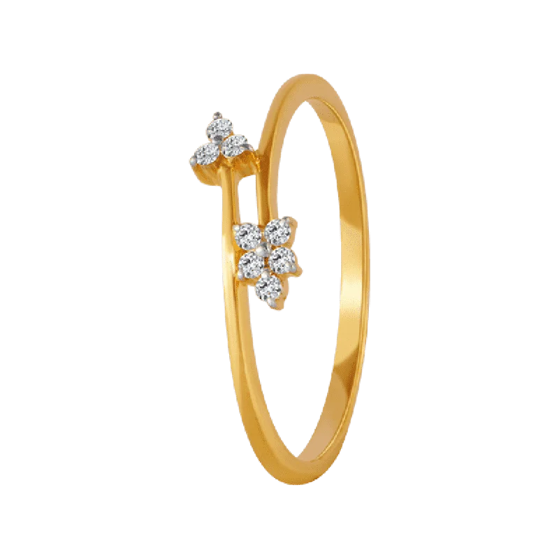 18KT (750) Yellow Gold And Diamond Ring For Women