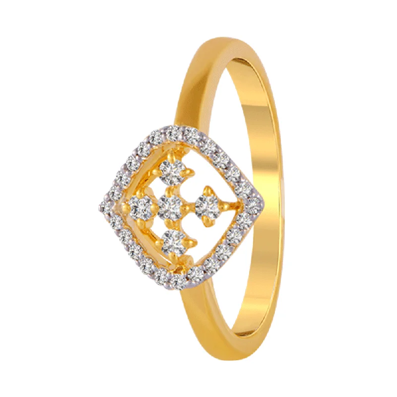 18KT (750) Yellow Gold And Diamond Ring For Women