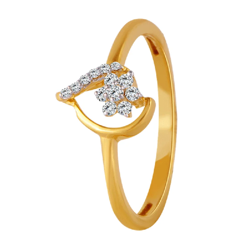 18KT (750) Yellow Gold And Diamond Ring For Women