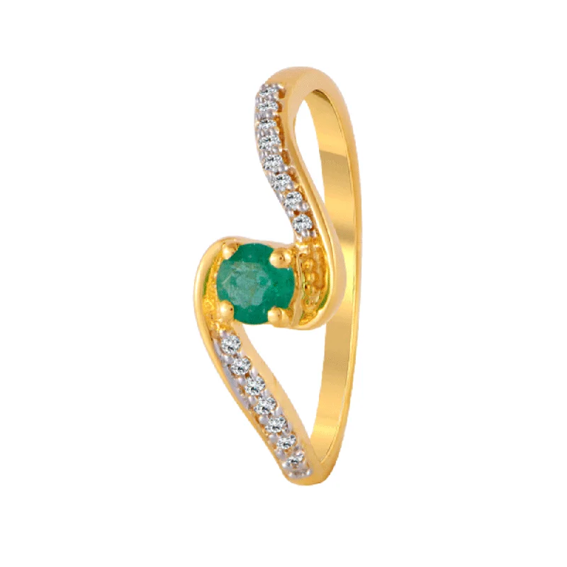 18KT (750) Yellow Gold And Diamond Ring For Women