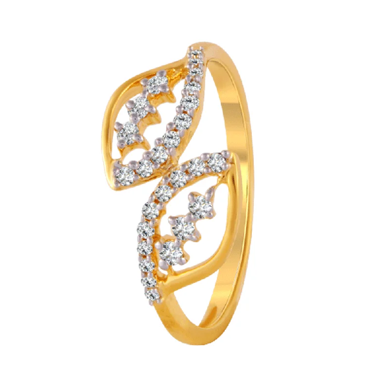 18KT (750) Yellow Gold And Diamond Ring For Women