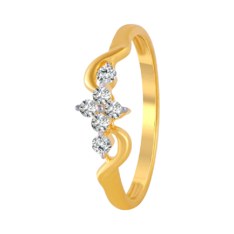 18KT (750) Yellow Gold And Diamond Ring For Women