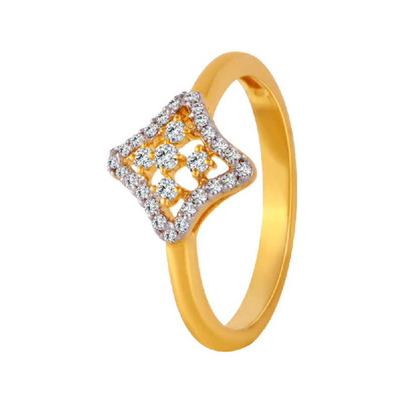 18KT (750) Yellow Gold And Diamond Ring For Women