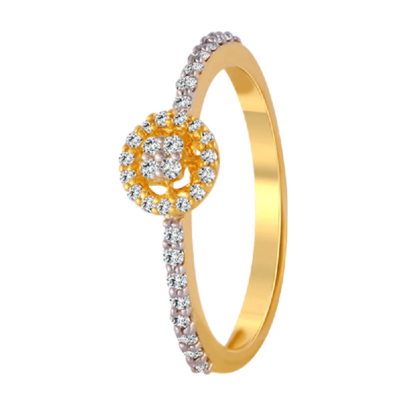 18KT (750) Yellow Gold And Diamond Ring For Women