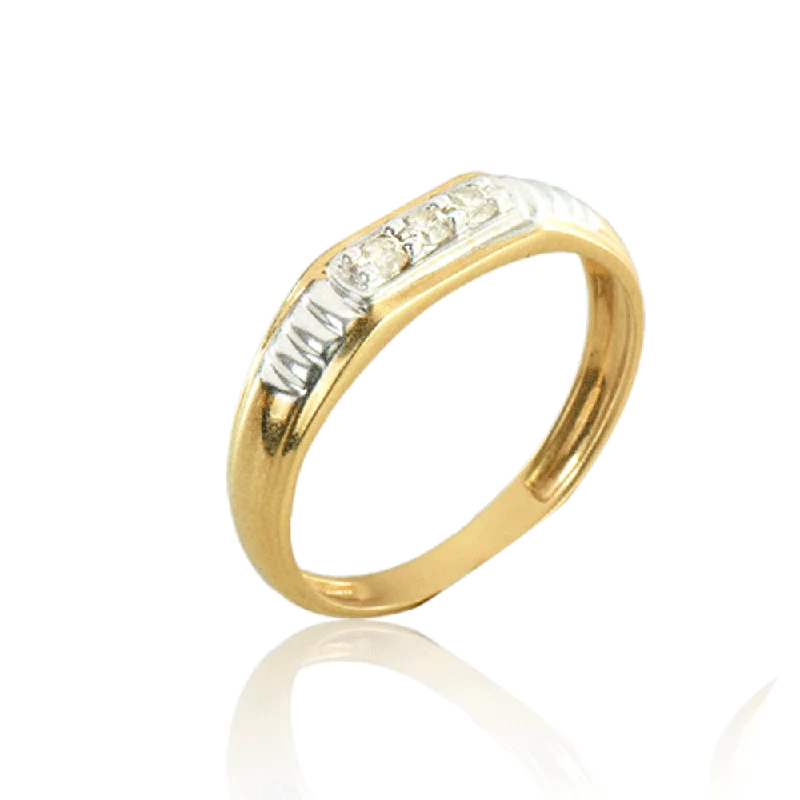 18KT (750) Yellow Gold And Diamond Ring For Women