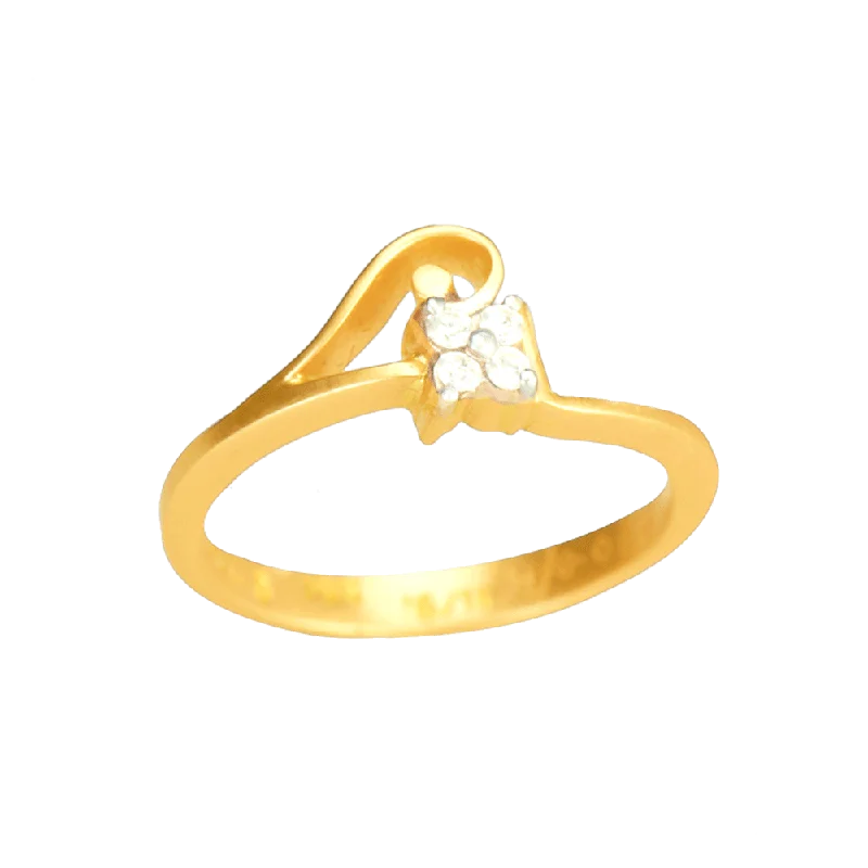 18KT (750) Yellow Gold And Diamond Ring For Women