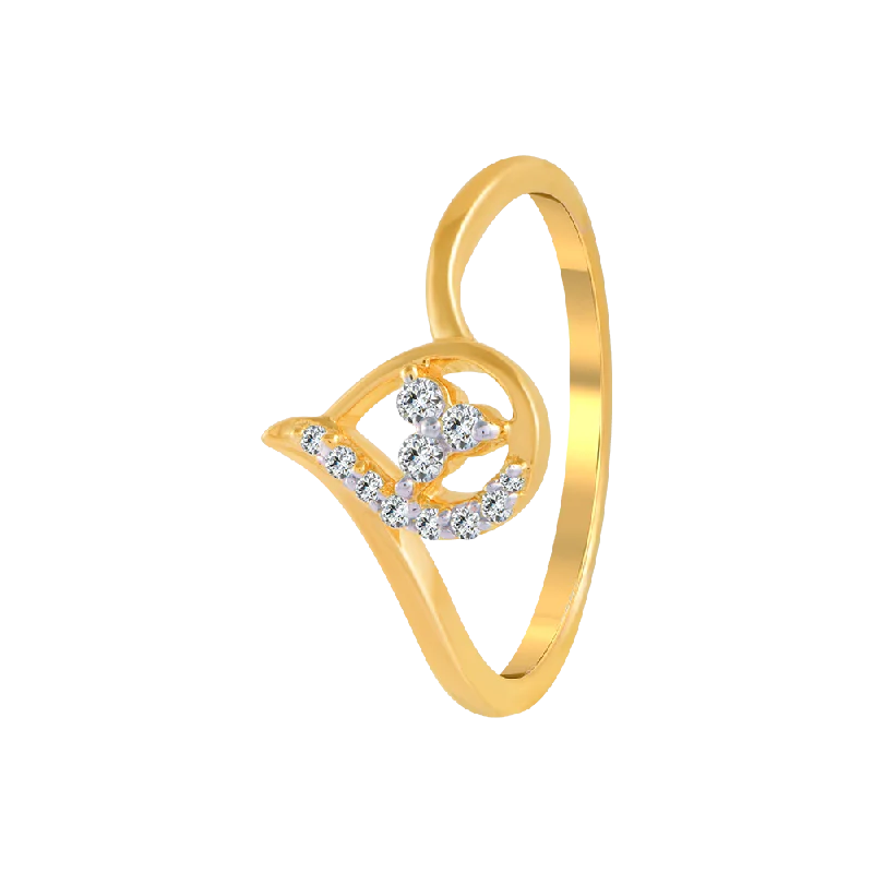 18KT (750) Yellow Gold And Diamond Ring For Women