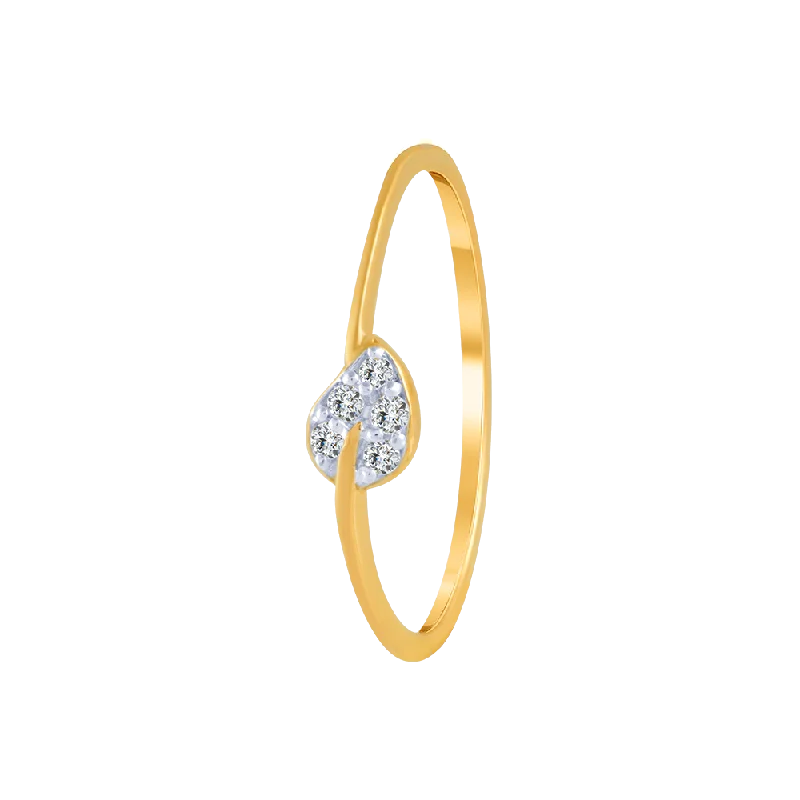 18KT (750) Yellow Gold And Diamond Ring For Women