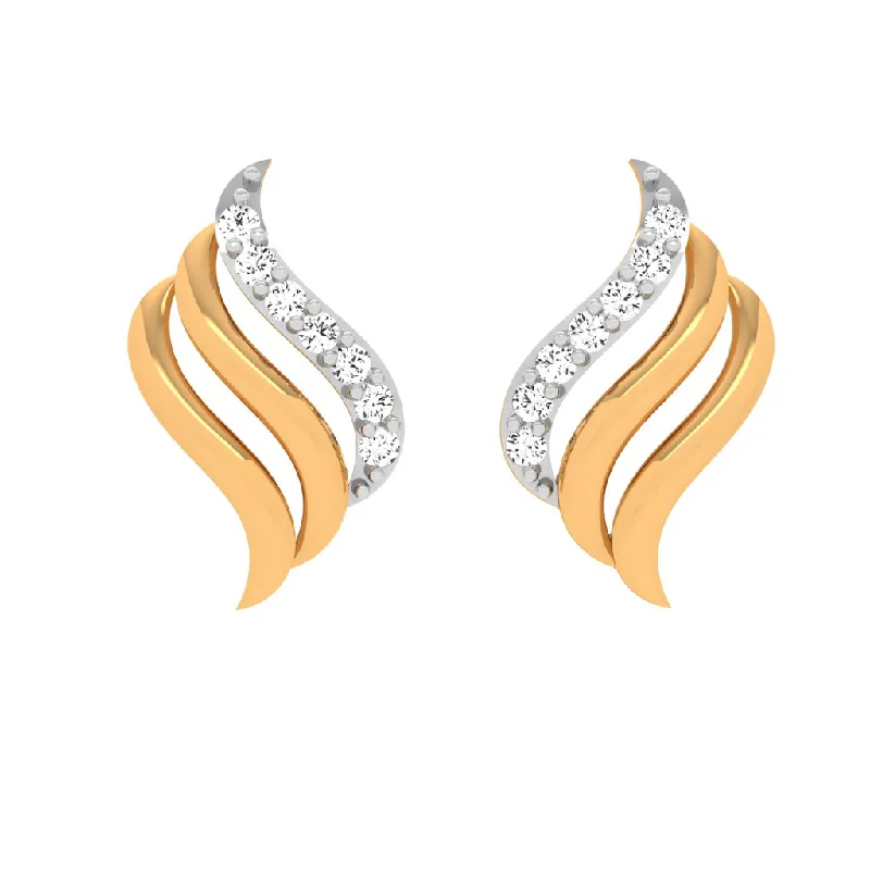 18KT Gold And Diamond Earrings That Steal Your Attention Instantly