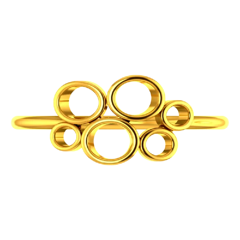 22k Gold Ring With Concentric Circles