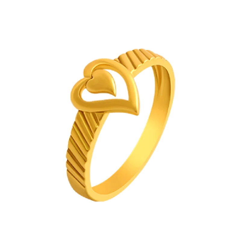 22KT Metal Yellow Gold Ring For Women