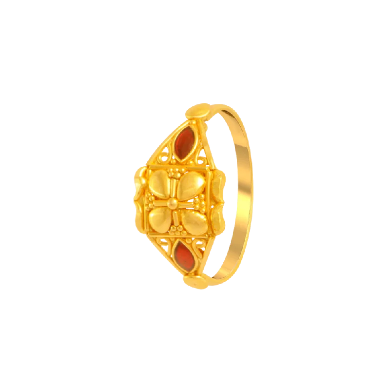 22KT Yellow Gold Ring For Women