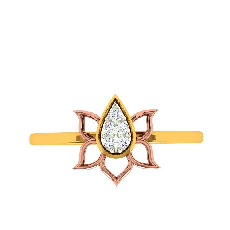 Floral Craft Petals Bloom Aesthetic 18KT Gold Ring