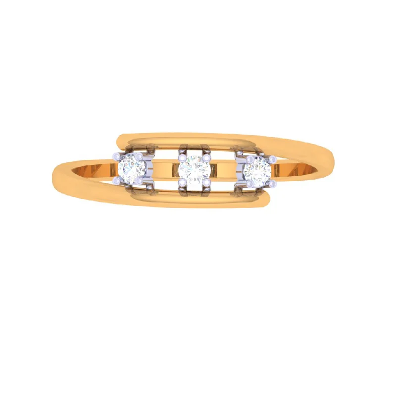 Gleaming Diamond And Gold Ring