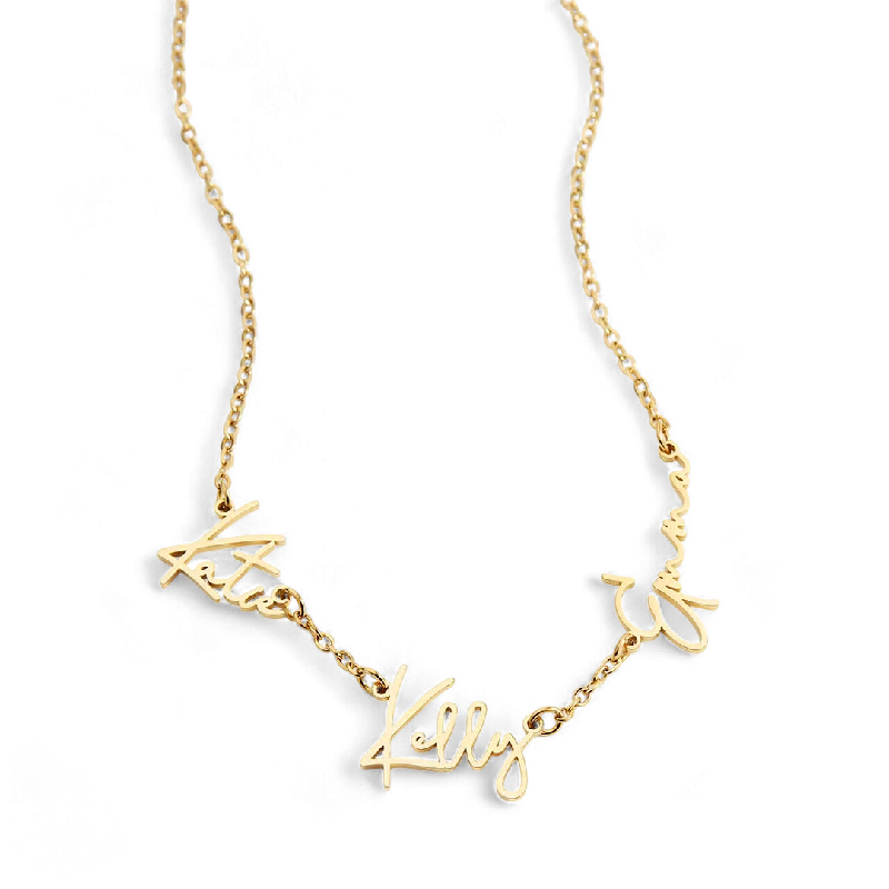 Monroe Triple Name Necklace