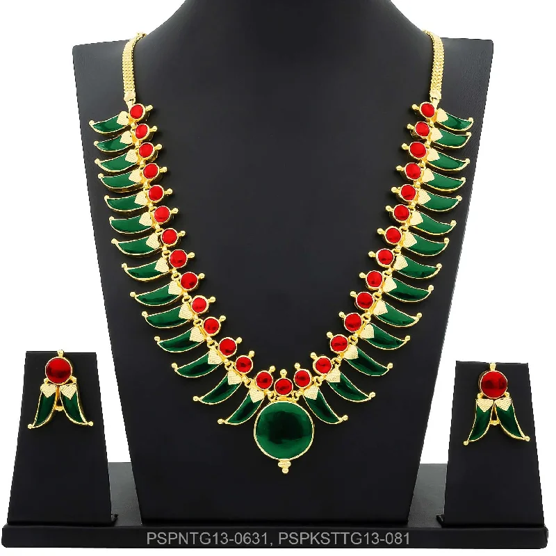 Palakka Stone Necklace with Stud