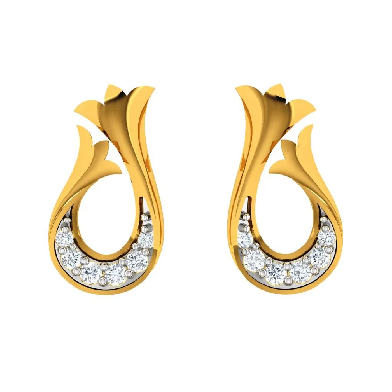 Pleasant Daily Wear 18k Gold Diamond Ear Top