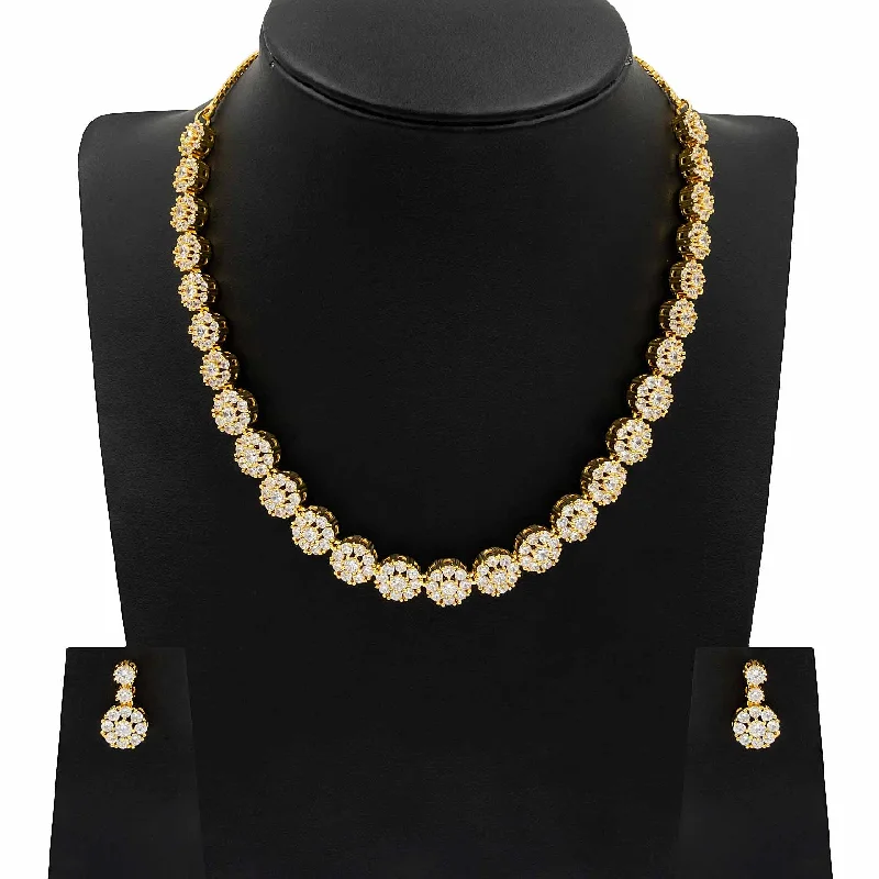 Premium Stone Necklace with Stud PMSNS28W-008, PMSHST36W-022