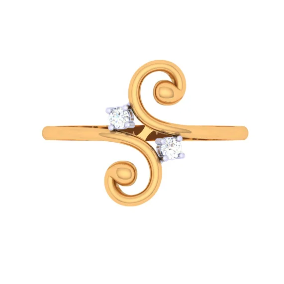 Spiral Motif Gold Ring