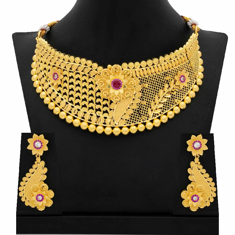 STONE NECKLACE LONG WITH GOLDEN STUD PSNS14WR-0321, PSHST62WR-081