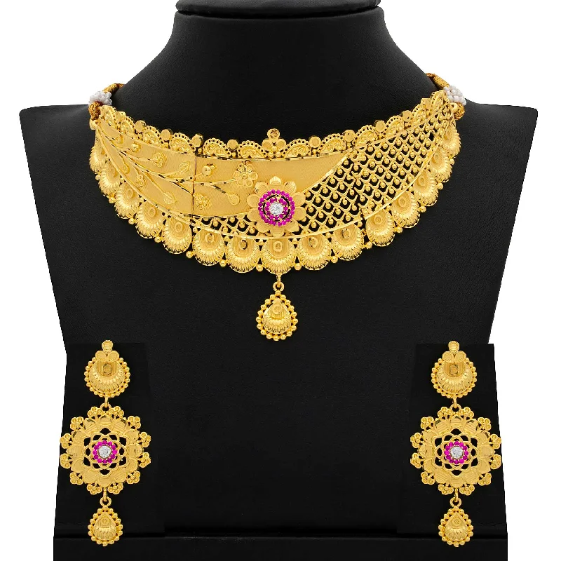 STONE NECKLACE LONG WITH GOLDEN STUD PSNS9WR-0321, PSHST57WR-081