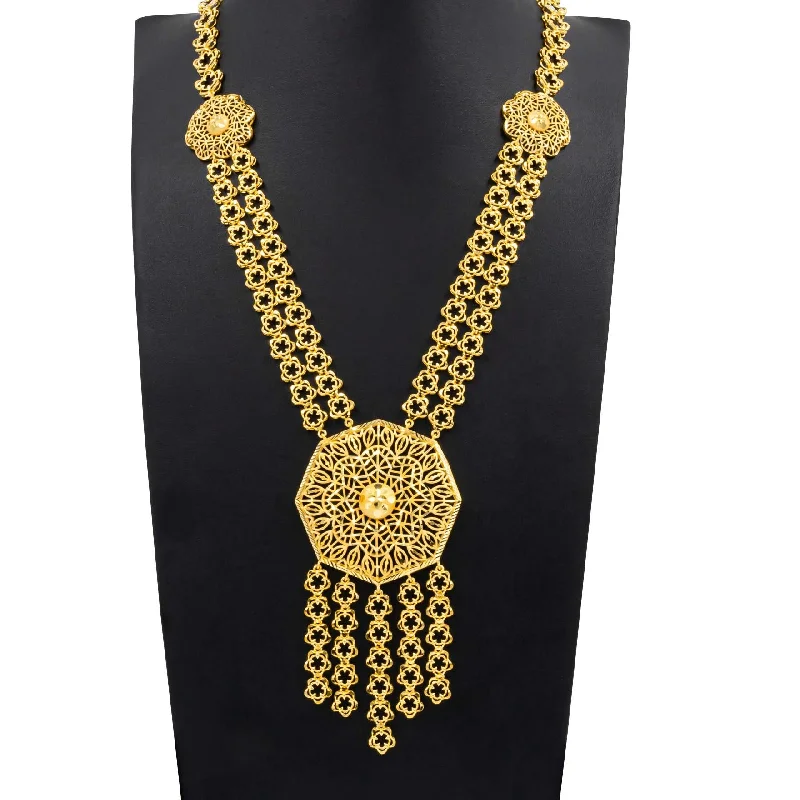 Golden Necklace with stud PGNL36-0621, PGHST19-002