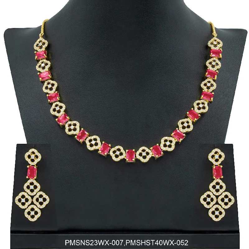 Stone Necklace with Stud PMSNS23WX-007,PMSHST40WX-052