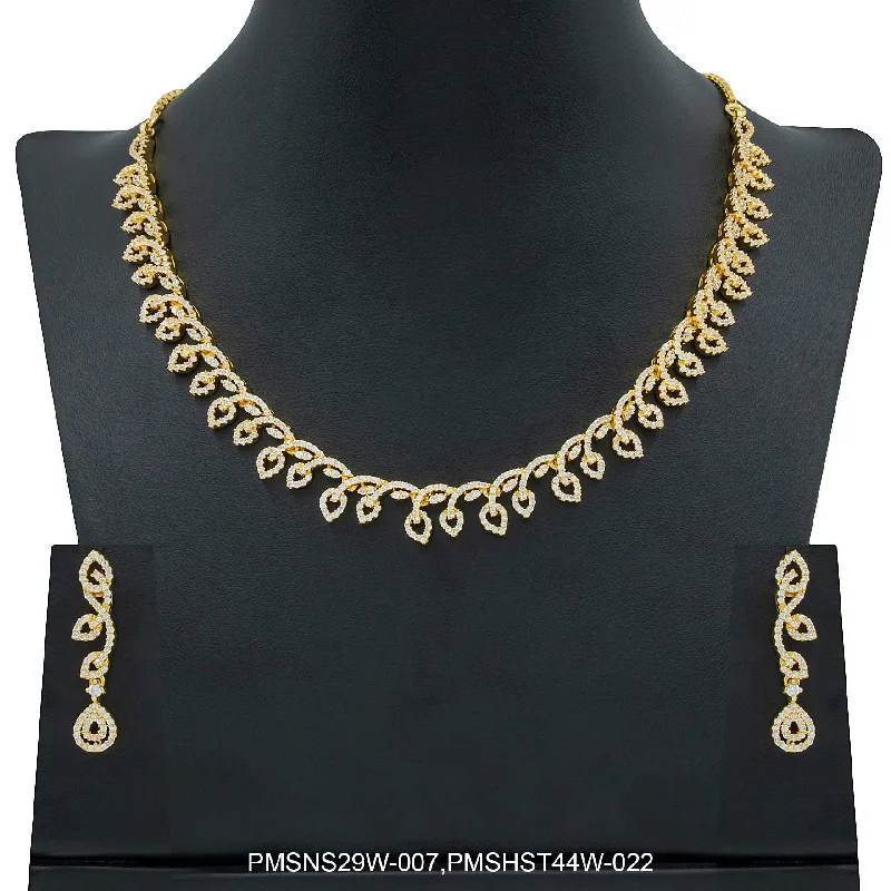 Stone Necklace with Stud PMSNS29W-007,PMSHST44W-022