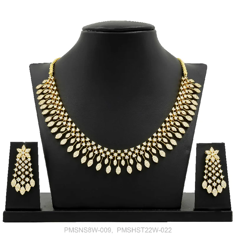 Stone Necklace with Stud PMSNS8W-009,  PMSHST22W-022